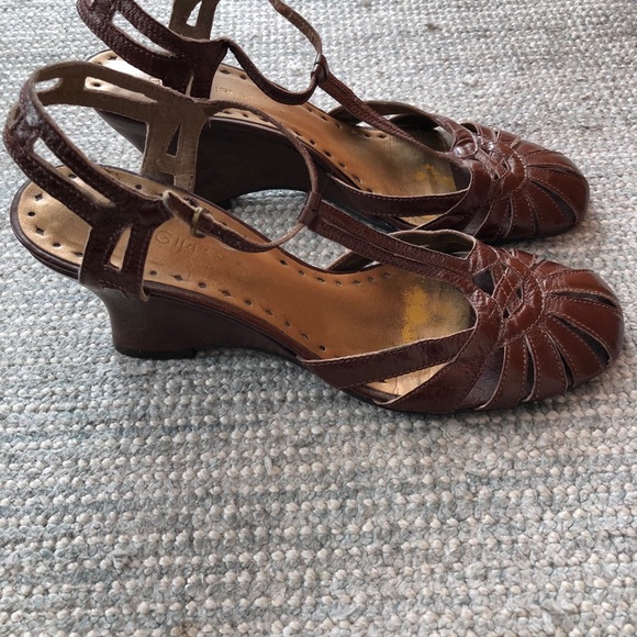 BCBGirls bronze wedge sling back shoes - Picture 6 of 6